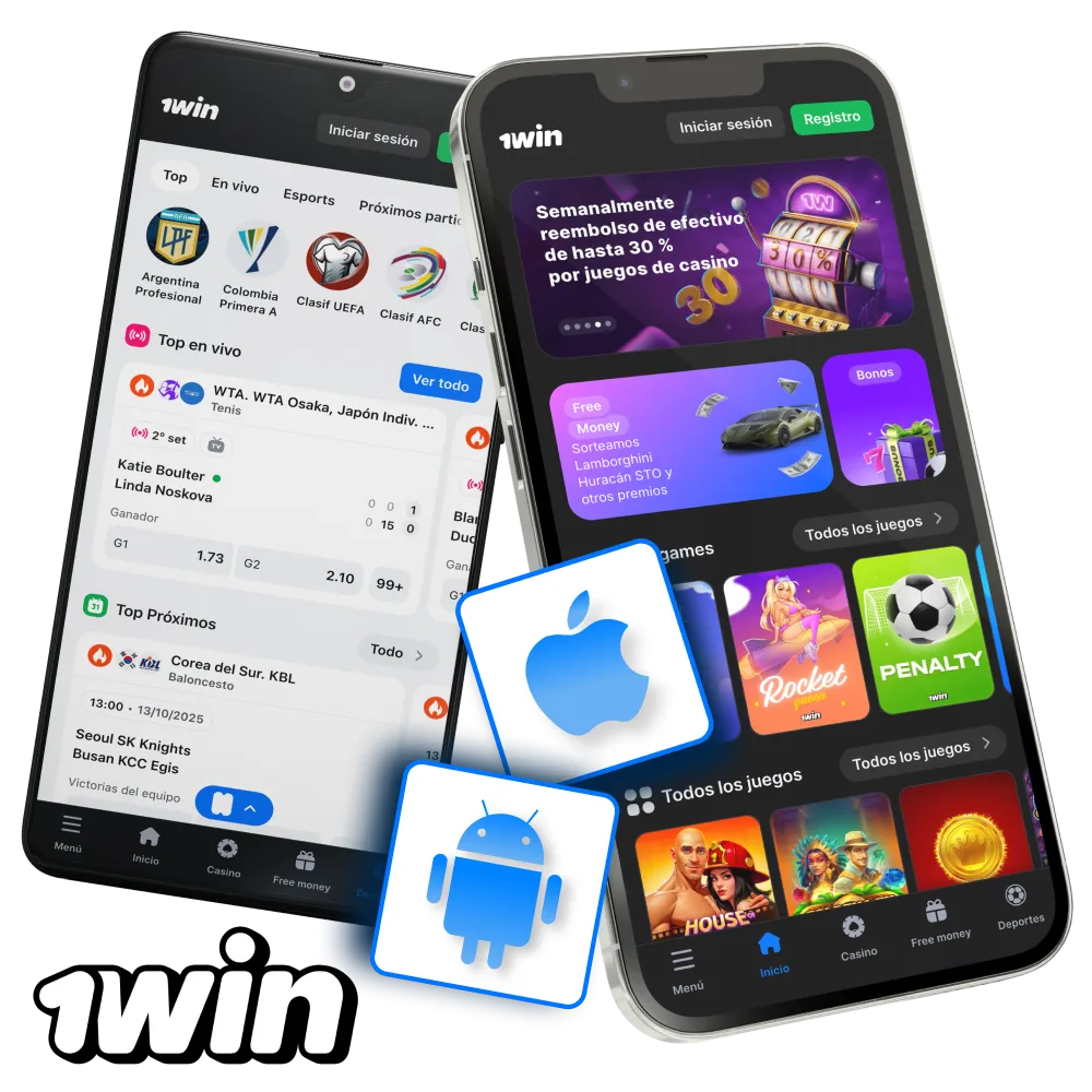 Instala la aplicación 1win Argentina fácilmente.