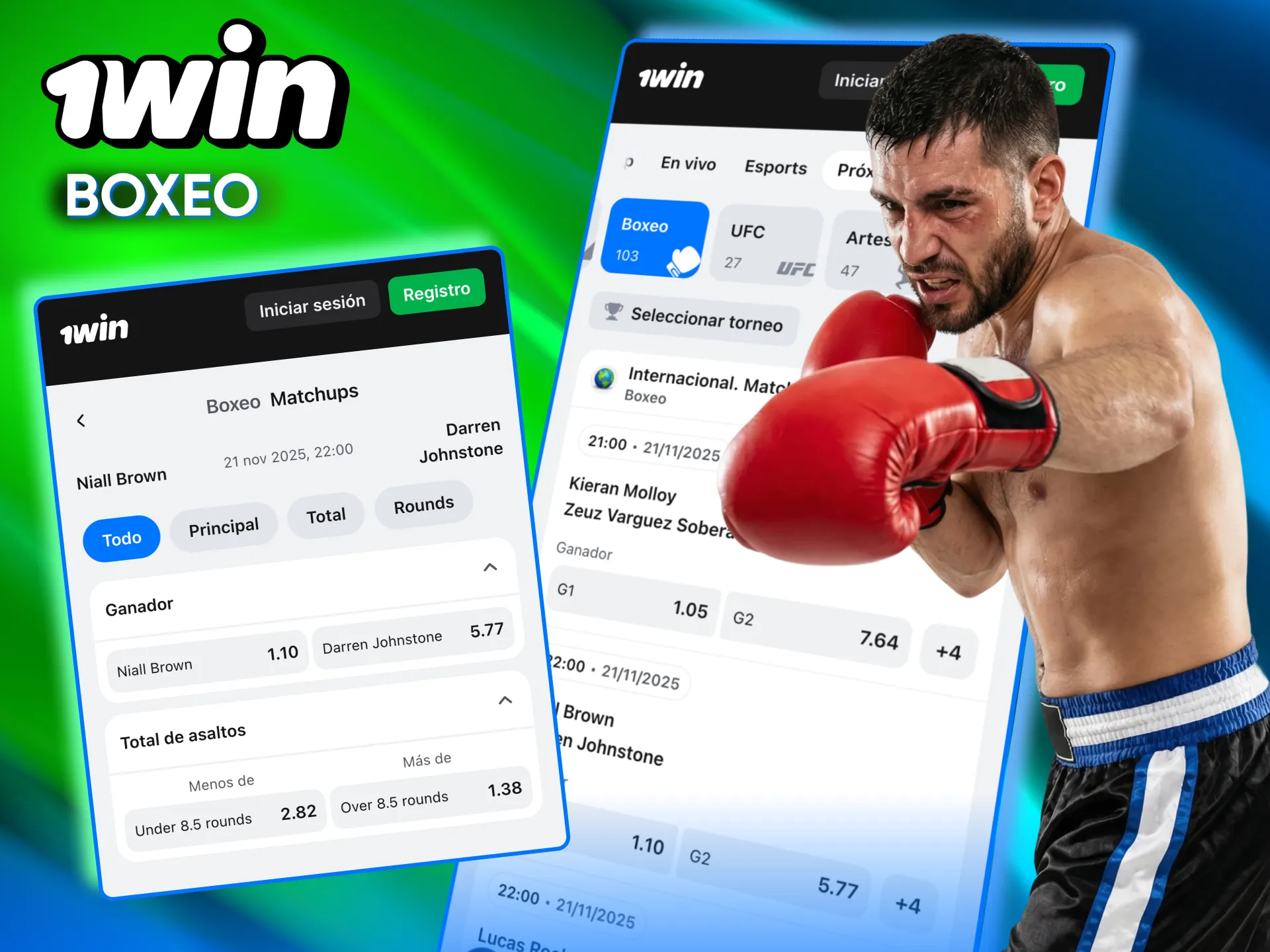 Boxeo argentino e internacional disponible en la app 1win.