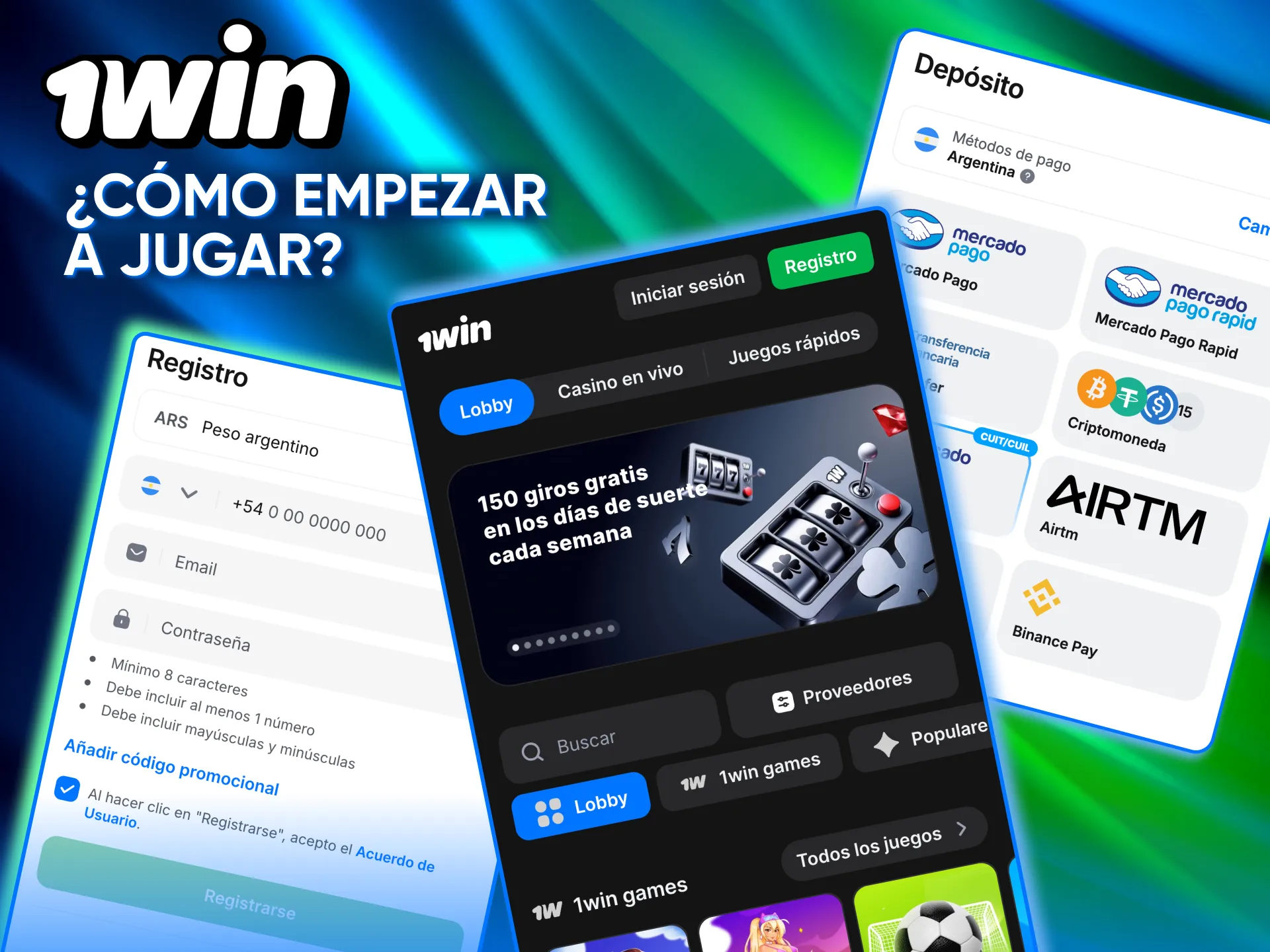 Instrucciones simples para empezar en 1win.