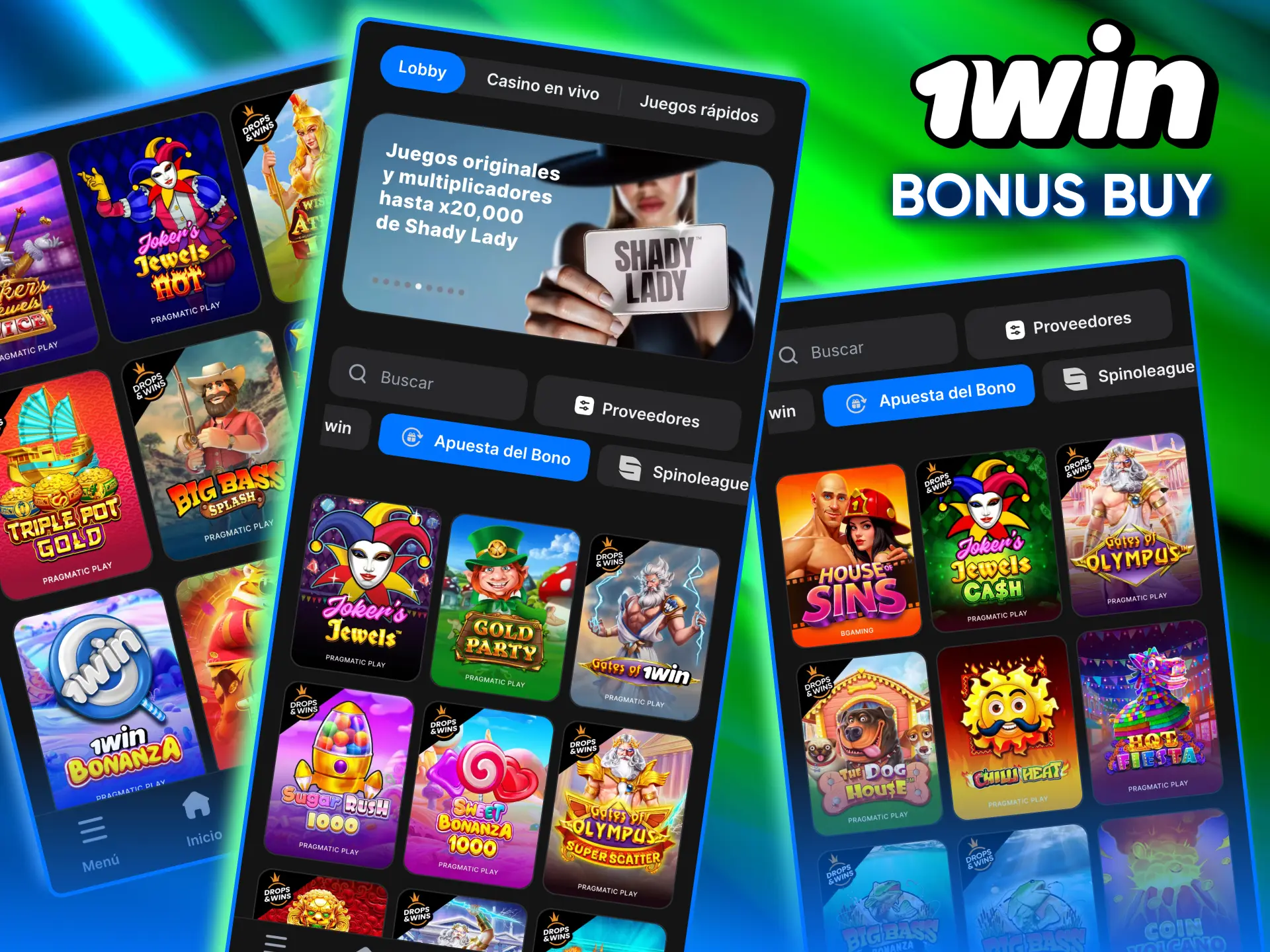 Experiencia dinámica de juego gracias al sitio oficial de 1win y su opción Bonus Buy.