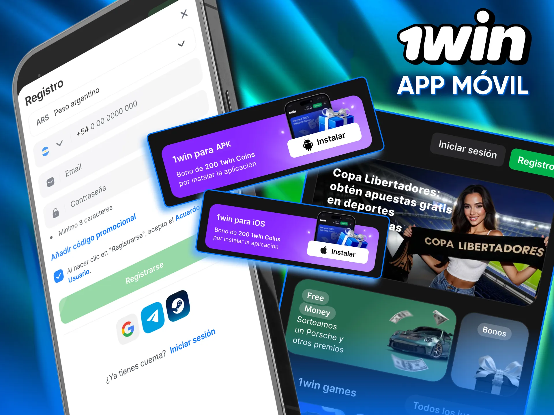 Registro seguro y rápido en la aplicación móvil 1win.