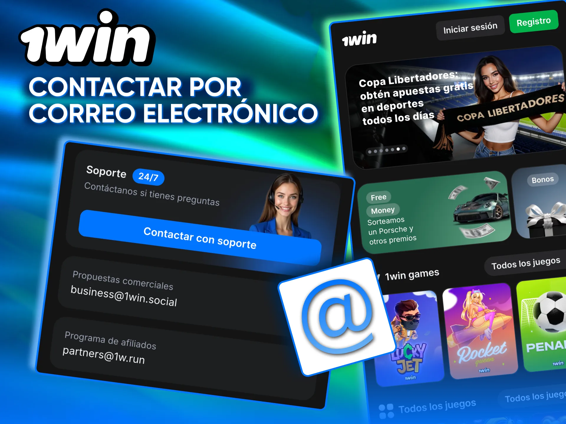 Atención rápida por correo electrónico en la plataforma 1win Argentina.