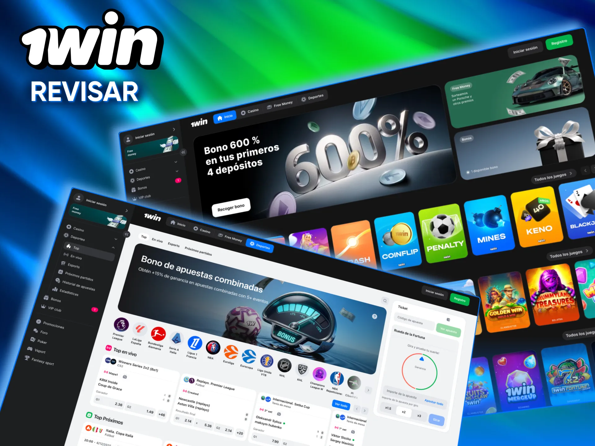 Experiencia completa de apuestas y casino en 1win Argentina.